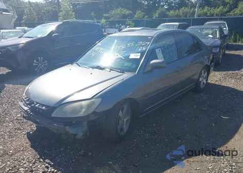 2004 Honda Civic Ex z USA, uszkodzony, nr VIN 2HGES25724H612429